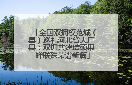 全国双拥模范城（县）巡礼河北省大厂县：双拥共建结硕果 蝉联殊荣谱新篇
