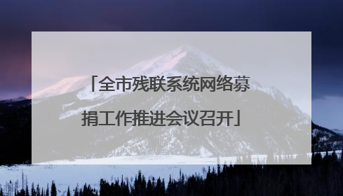全市残联系统网络募捐工作推进会议召开