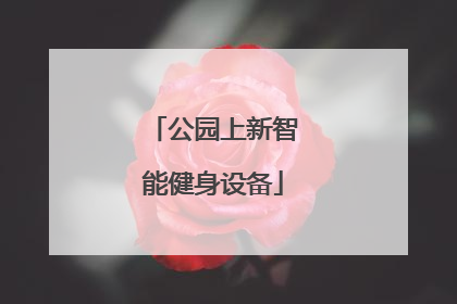 公园上新智能健身设备