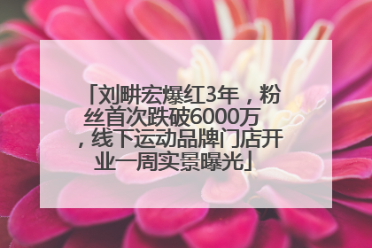 刘畊宏爆红3年，粉丝首次跌破6000万，线下运动品牌门店开业一周实景曝光