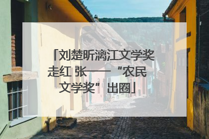 刘楚昕漓江文学奖走红 张一一“农民文学奖”出圈