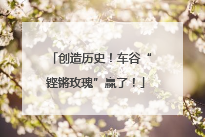 创造历史！车谷“铿锵玫瑰”赢了！