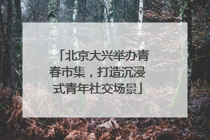 北京大兴举办青春市集，打造沉浸式青年社交场景