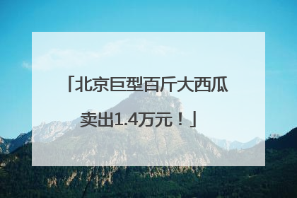 北京巨型百斤大西瓜卖出1.4万元！