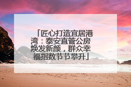 匠心打造宜居港湾：泰安直管公房焕发新颜，群众幸福指数节节攀升