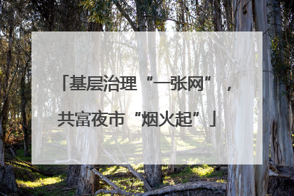 基层治理“一张网”，共富夜市“烟火起”