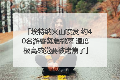 埃特纳火山喷发 约40名游客紧急撤离 温度极高感觉要被烤焦了