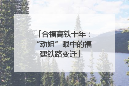 合福高铁十年：“动姐”眼中的福建铁路变迁