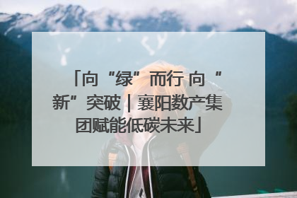 向“绿”而行 向“新”突破｜襄阳数产集团赋能低碳未来