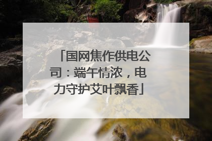 国网焦作供电公司：端午情浓，电力守护艾叶飘香