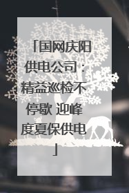 国网庆阳供电公司：精益巡检不停歇 迎峰度夏保供电