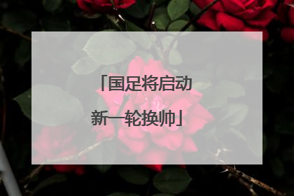 国足将启动新一轮换帅