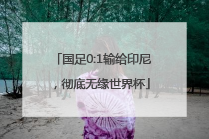 国足0:1输给印尼，彻底无缘世界杯
