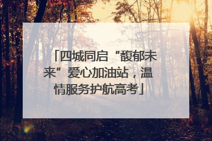 四城同启“馥郁未来”爱心加油站，温情服务护航高考
