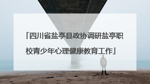 四川省盐亭县政协调研盐亭职校青少年心理健康教育工作
