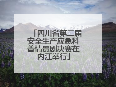 四川省第二届安全生产应急科普情景剧决赛在内江举行