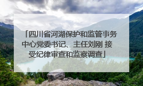 四川省河湖保护和监管事务中心党委书记、主任刘刚 接受纪律审查和监察调查