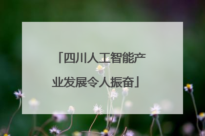 四川人工智能产业发展令人振奋