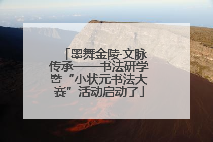 墨舞金陵·文脉传承——书法研学暨“小状元书法大赛”活动启动了
