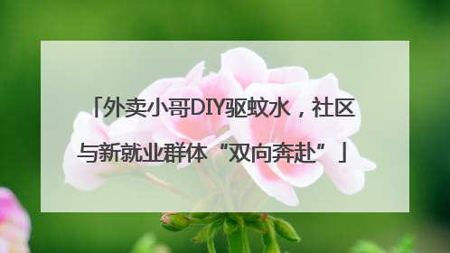 外卖小哥DIY驱蚊水，社区与新就业群体“双向奔赴”