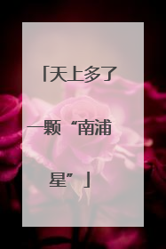 天上多了一颗“南浦星”