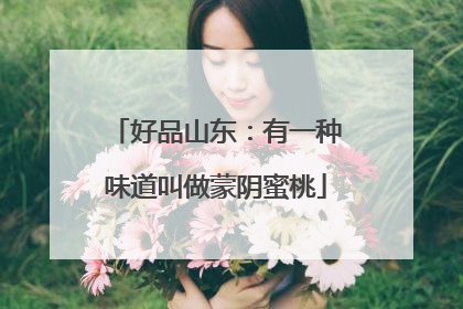 好品山东：有一种味道叫做蒙阴蜜桃