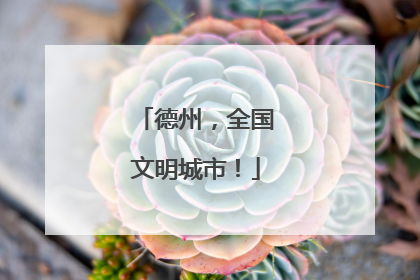 德州，全国文明城市！