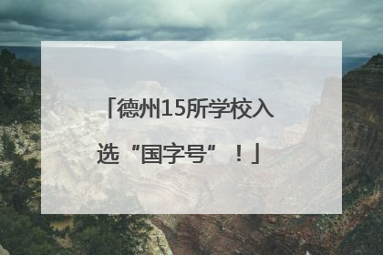 德州15所学校入选“国字号”！