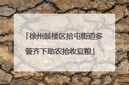 徐州鼓楼区拾屯街道多管齐下助农抢收夏粮