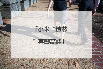 小米“造芯”再攀高峰
