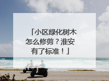 小区绿化树木怎么修剪？淮安有了标准！