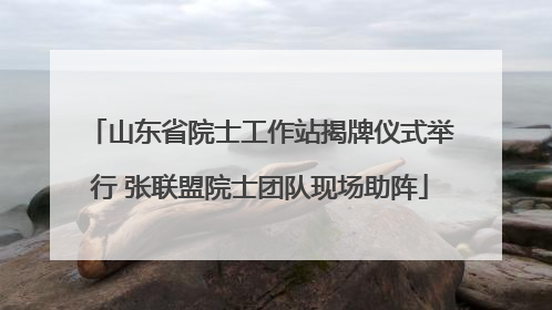 山东省院士工作站揭牌仪式举行 张联盟院士团队现场助阵