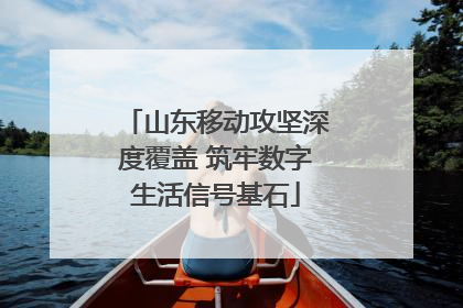 山东移动攻坚深度覆盖 筑牢数字生活信号基石