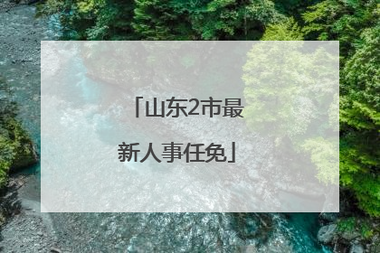 山东2市最新人事任免