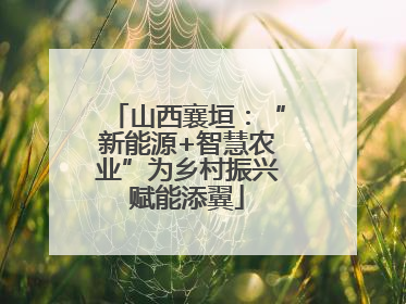 山西襄垣：“新能源+智慧农业”为乡村振兴赋能添翼