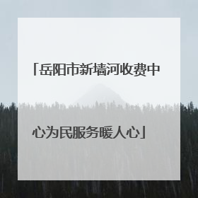 岳阳市新墙河收费中心为民服务暖人心