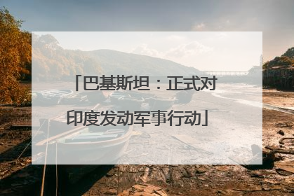 巴基斯坦：正式对印度发动军事行动
