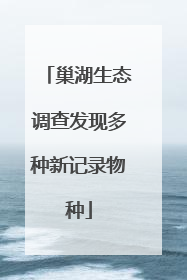 巢湖生态调查发现多种新记录物种
