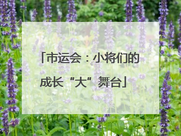 市运会：小将们的成长“大”舞台