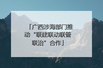 广西涉海部门推动“联建联动联管联治”合作