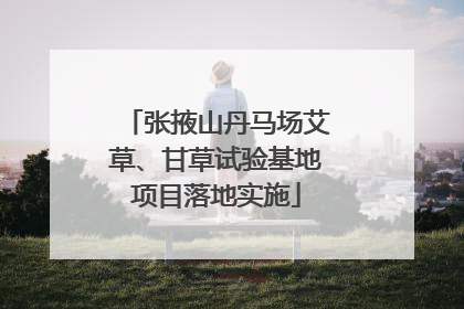 张掖山丹马场艾草、甘草试验基地项目落地实施
