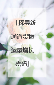 探寻新通道货物运量增长密码