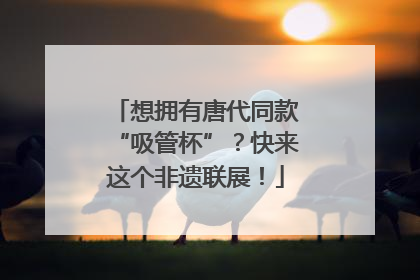 想拥有唐代同款“吸管杯”？快来这个非遗联展！