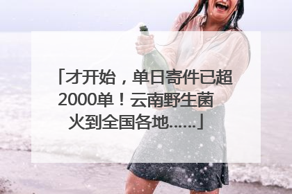 才开始，单日寄件已超2000单！云南野生菌火到全国各地……