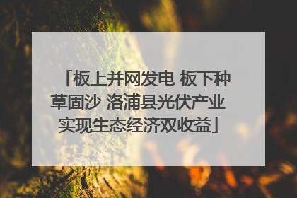板上并网发电 板下种草固沙 洛浦县光伏产业实现生态经济双收益