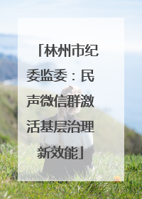 林州市纪委监委：民声微信群激活基层治理新效能