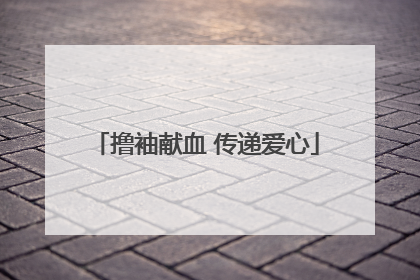 撸袖献血 传递爱心