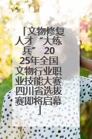 文物修复人才“大练兵” 2025年全国文物行业职业技能大赛四川省选拔赛即将启幕