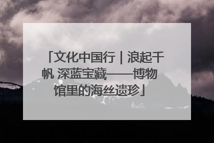 文化中国行｜浪起千帆 深蓝宝藏——博物馆里的海丝遗珍