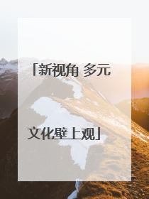 新视角 多元文化壁上观
